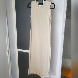 Peruvian Connection Beige Midi Dress